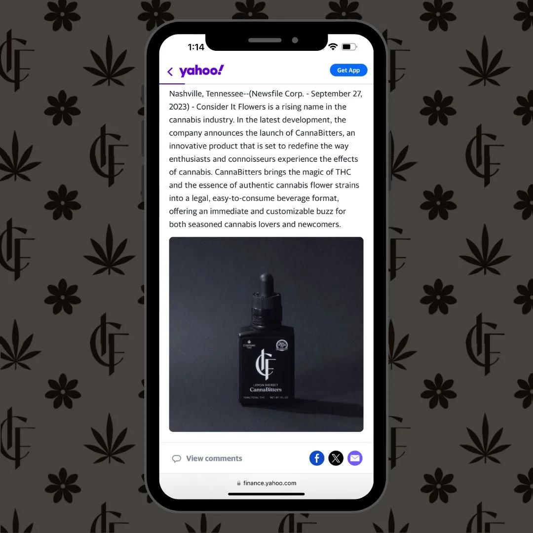 PRESS: CannaBitters Featured in Yahoo! Finance
