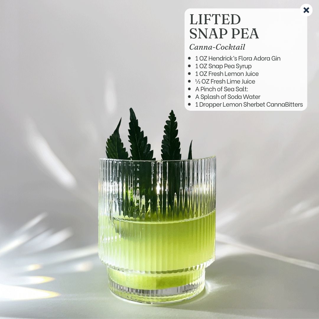 A Special Green Cocktail for Springtime Sippin’ ~ Lifted Snap Pea Canna-Cocktail